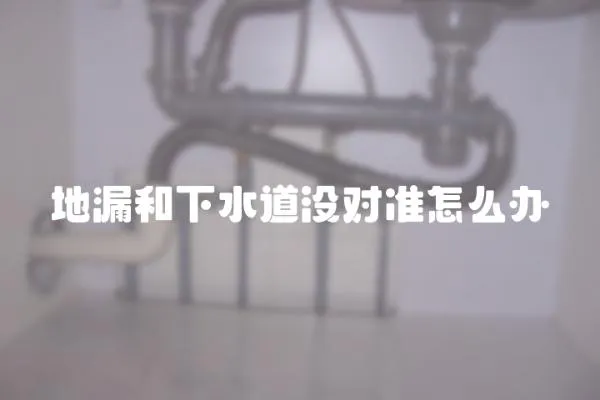 地漏和下水道沒對準(zhǔn)怎么辦