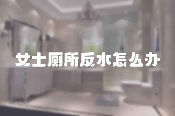 女士廁所反水怎么辦