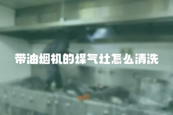 帶油煙機的煤氣灶怎么清洗