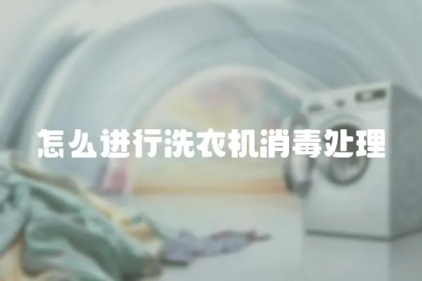 怎么進(jìn)行洗衣機(jī)消毒處理