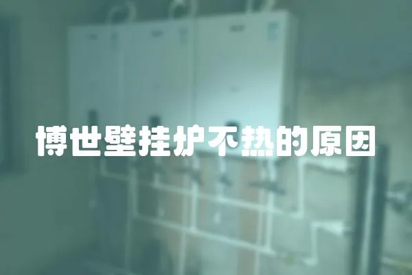 博世壁掛爐不熱的原因