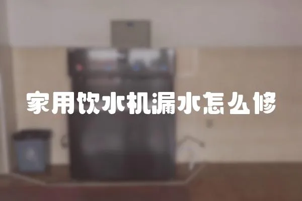 家用飲水機漏水怎么修