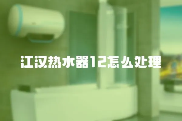 江漢熱水器12怎么處理