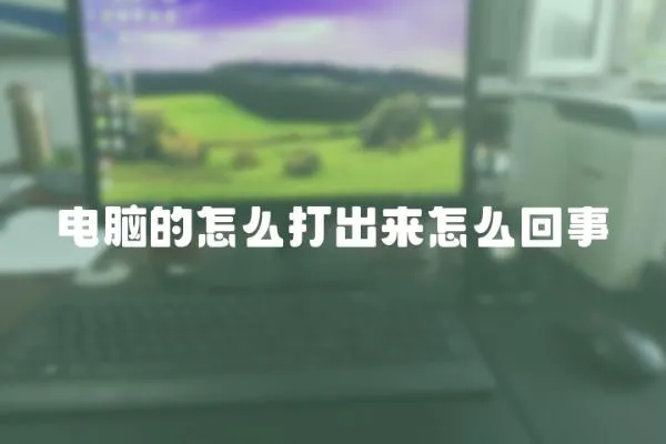 電腦的怎么打出來怎么回事