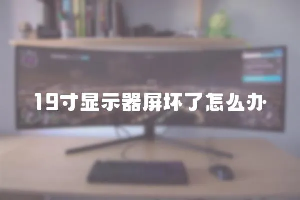 19寸顯示器屏壞了怎么辦