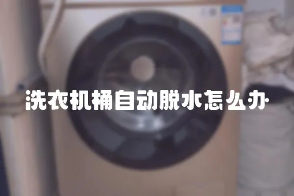 洗衣機(jī)桶自動脫水怎么辦