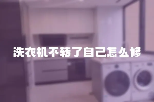 洗衣機(jī)不轉(zhuǎn)了自己怎么修