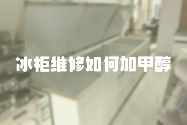 冰柜維修如何加甲醇