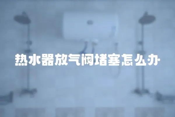 熱水器放氣閥堵塞怎么辦