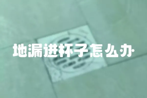 地漏進杯子怎么辦