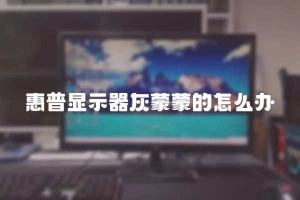 惠普顯示器灰蒙蒙的怎么辦