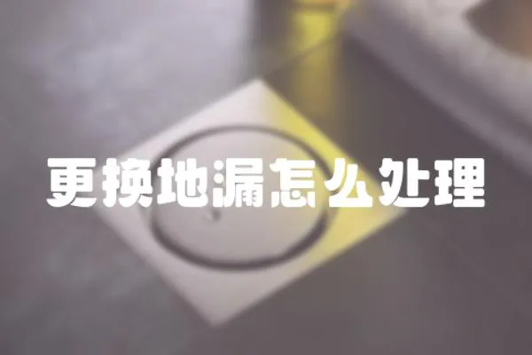 更換地漏怎么處理