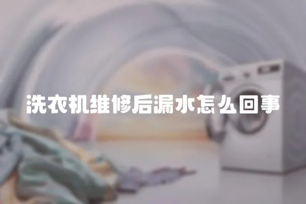 洗衣機維修后漏水怎么回事