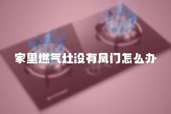 家里燃氣灶沒有風門怎么辦