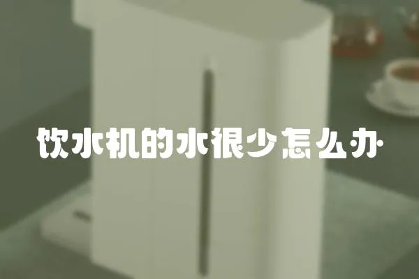 飲水機的水很少怎么辦