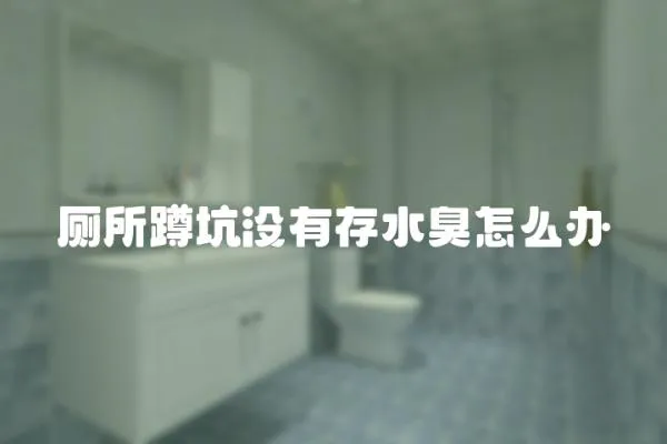 廁所蹲坑沒有存水臭怎么辦