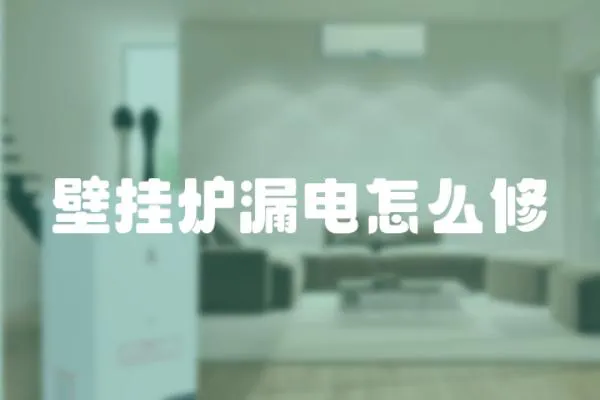 壁掛爐漏電怎么修