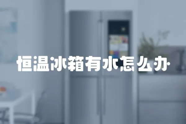 恒溫冰箱有水怎么辦