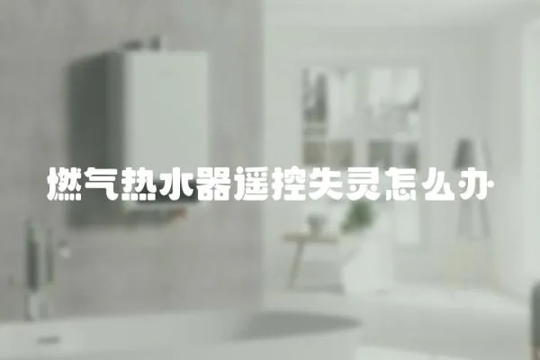 燃?xì)鉄崴鬟b控失靈怎么辦