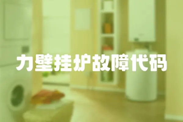 力壁掛爐故障代碼