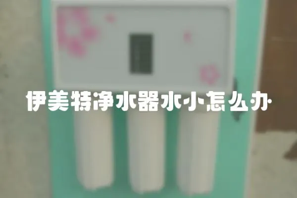 伊美特凈水器水小怎么辦
