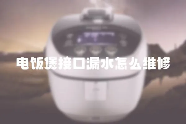 電飯煲接口漏水怎么維修