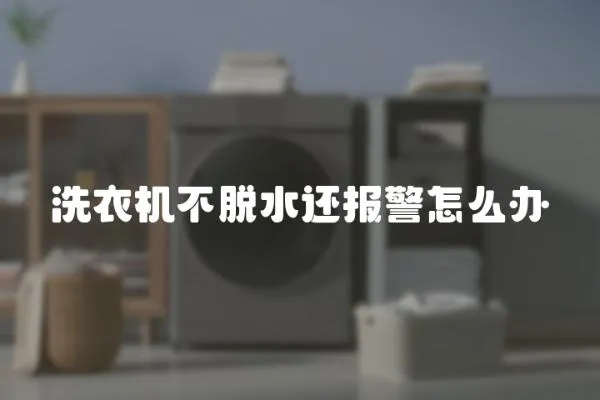 洗衣機不脫水還報警怎么辦