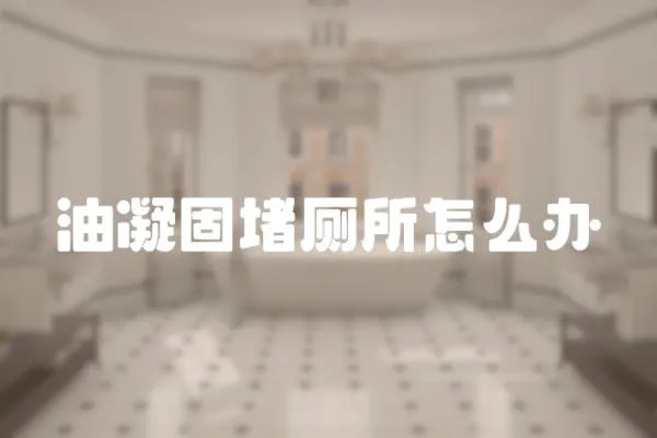 油凝固堵廁所怎么辦