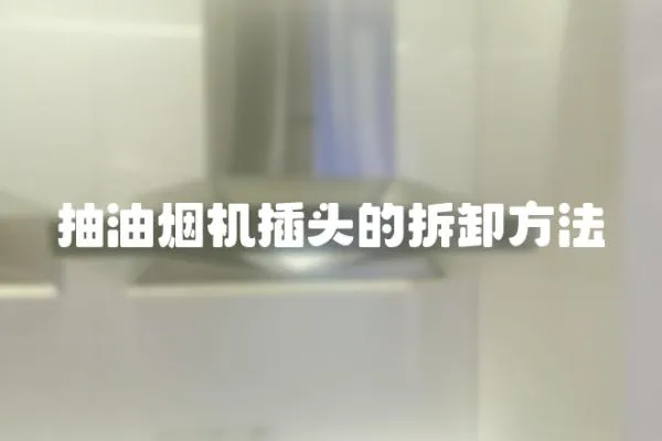 抽油煙機插頭的拆卸方法
