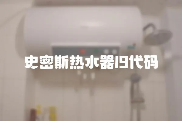 史密斯熱水器l9代碼