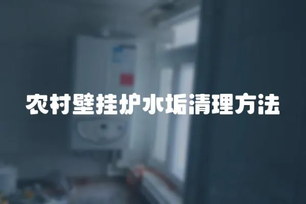 農(nóng)村壁掛爐水垢清理方法