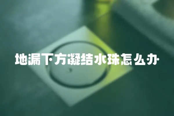 地漏下方凝結水珠怎么辦