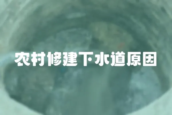 農村修建下水道原因