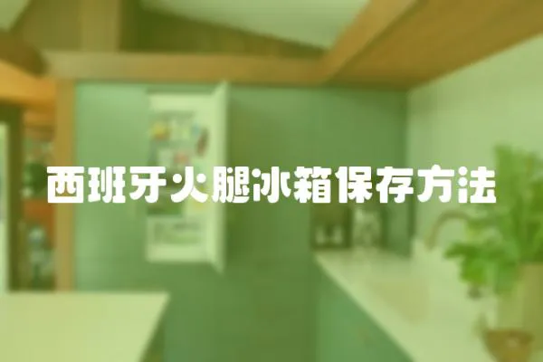 西班牙火腿冰箱保存方法