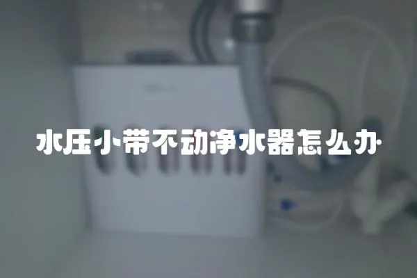 水压小带不动净水器怎么办