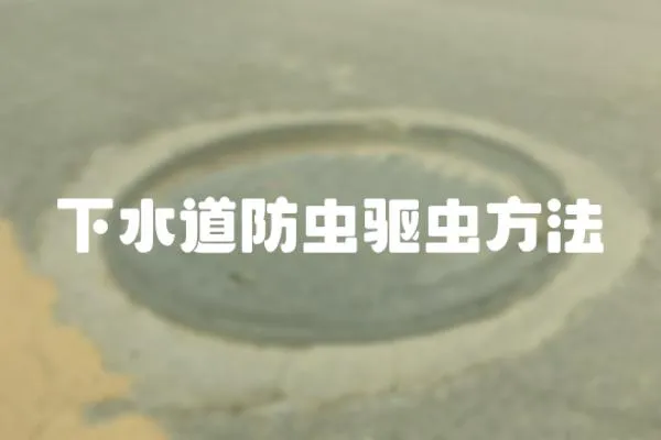 下水道防蟲驅蟲方法