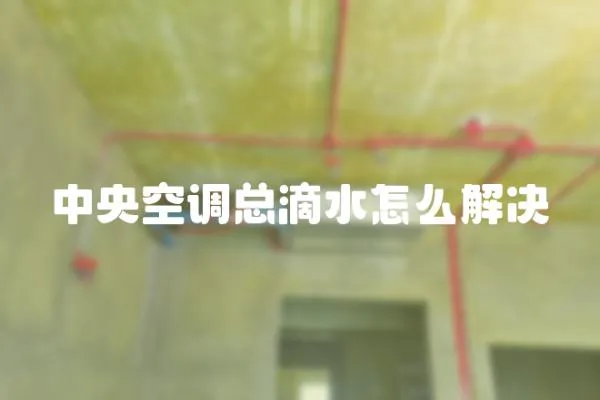 中央空調(diào)總滴水怎么解決