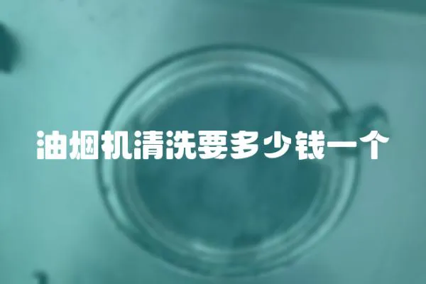 油煙機(jī)清洗要多少錢一個(gè)