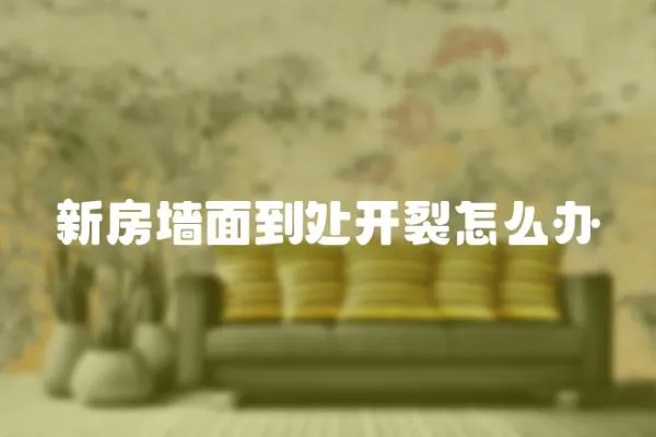 新房墻面到處開裂怎么辦