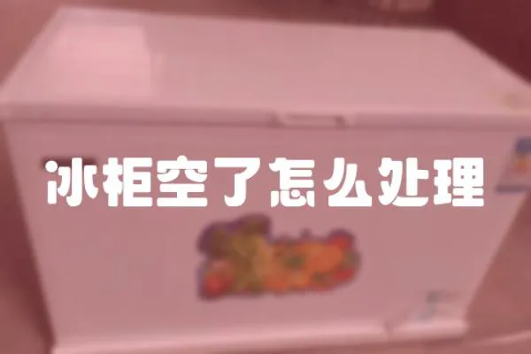 冰柜空了怎么處理
