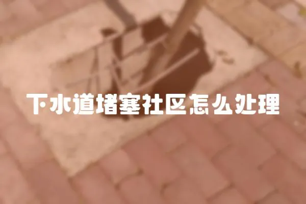 下水道堵塞社區(qū)怎么處理