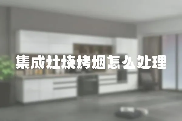集成灶燒烤煙怎么處理