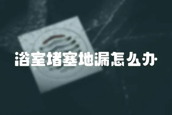 浴室堵塞地漏怎么辦