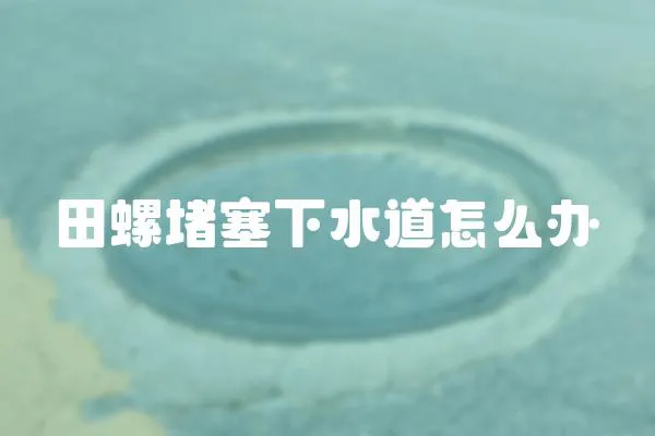 田螺堵塞下水道怎么辦