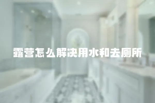 露營怎么解決用水和去廁所