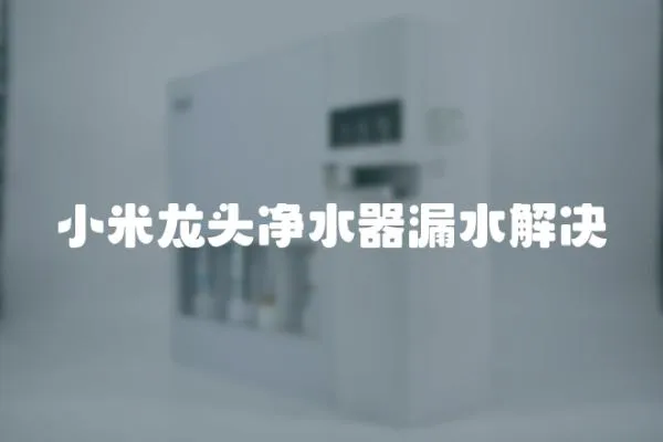 小米龍頭凈水器漏水解決