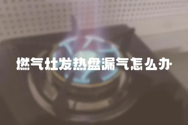 燃?xì)庠畎l(fā)熱盤漏氣怎么辦