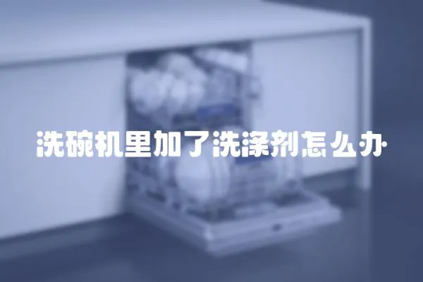 洗碗機里加了洗滌劑怎么辦
