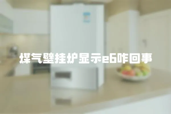 煤氣壁掛爐顯示e6咋回事