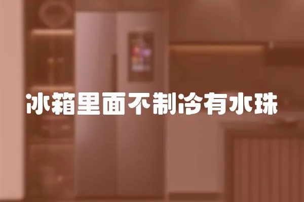 冰箱里面不制冷有水珠